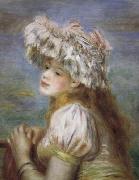Pierre Renoir Young Girl in a Lace Hat oil painting